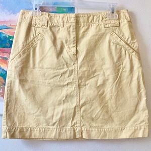 Y2K Mini Skirt - Yellow Cotton Denim - Fall Layers - Pastel Preppy Aesthetic